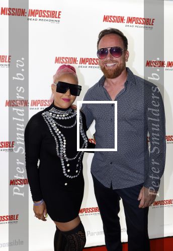 Amsterdam 10 juli 2023
Premiere Mission Impossible in Pathe Arena .Djamilia Celina met partner