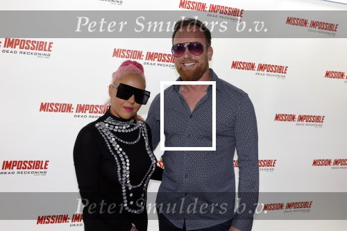 Amsterdam 10 juli 2023
Premiere Mission Impossible in Pathe Arena .Djamilia Celina met partner