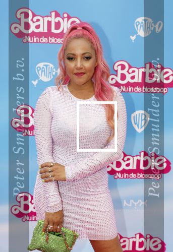 Amsterdam 18 juli 2023
Premiere Barbie in Tuschinski. Djamilla Celina met partner