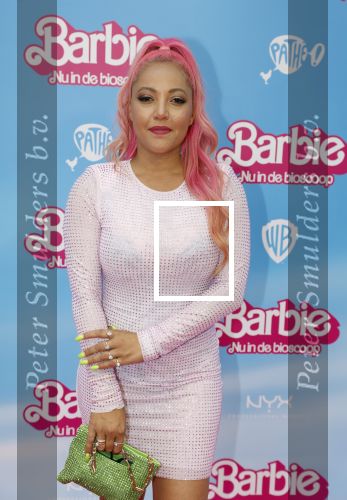 Amsterdam 18 juli 2023
Premiere Barbie in Tuschinski. Djamilla Celina met partner