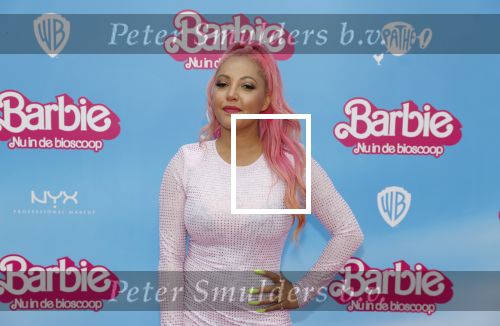 Amsterdam 18 juli 2023
Premiere Barbie in Tuschinski. Djamilla Celina met partner