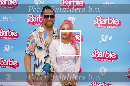 Amsterdam 18 juli 2023
Premiere Barbie in Tuschinski. Djamilla Celina met partner