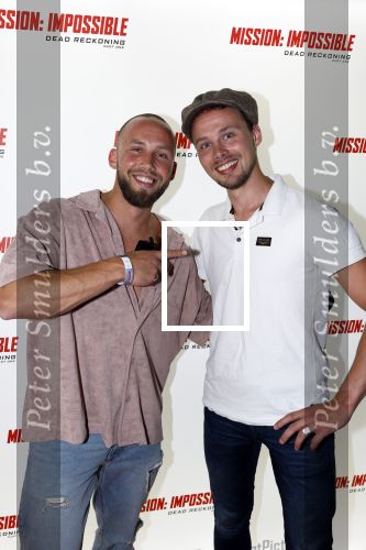 Amsterdam 10 juli 2023
Premiere Mission Impossible in Pathe Arena .
Edino v Dorsten en zijn broer Israel v Dorsten