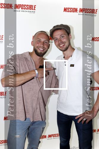 Amsterdam 10 juli 2023
Premiere Mission Impossible in Pathe Arena .
Edino v Dorsten en zijn broer Israel v Dorsten