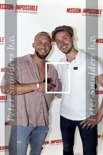 Amsterdam 10 juli 2023
Premiere Mission Impossible in Pathe Arena .
Edino v Dorsten en zijn broer Israel v Dorsten