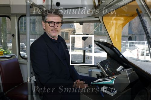 Den Haag 2 juli 2023
Erik de Zwart en vriiend/collega Paul v d Lugt rijden op een tram in Den haag