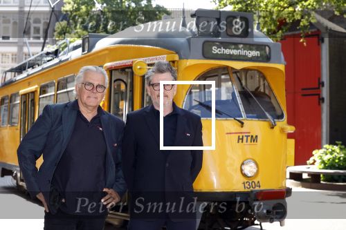 Den Haag 2 juli 2023
Erik de Zwart en vriiend/collega Paul v d Lugt rijden op een tram in Den haag