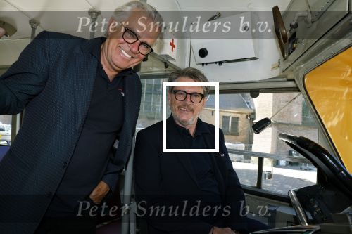 Den Haag 2 juli 2023
Erik de Zwart en vriiend/collega Paul v d Lugt rijden op een tram in Den haag