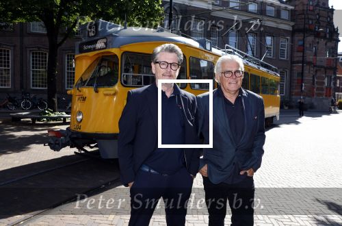 Den Haag 2 juli 2023
Erik de Zwart en vriiend/collega Paul v d Lugt rijden op een tram in Den haag