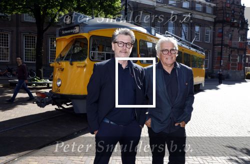 Den Haag 2 juli 2023
Erik de Zwart en vriiend/collega Paul v d Lugt rijden op een tram in Den haag