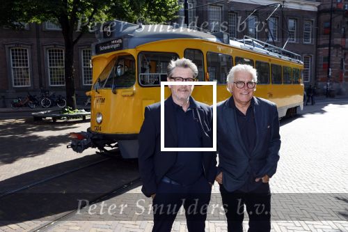 Den Haag 2 juli 2023
Erik de Zwart en vriiend/collega Paul v d Lugt rijden op een tram in Den haag