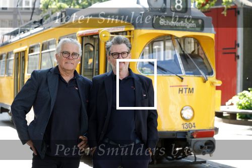 Den Haag 2 juli 2023
Erik de Zwart en vriiend/collega Paul v d Lugt rijden op een tram in Den haag