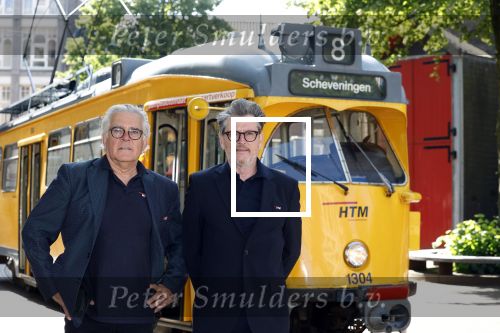 Den Haag 2 juli 2023
Erik de Zwart en vriiend/collega Paul v d Lugt rijden op een tram in Den haag