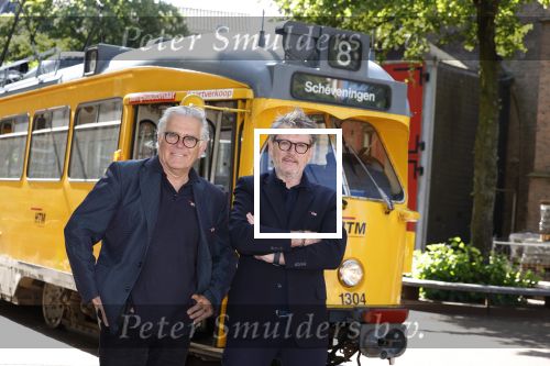 Den Haag 2 juli 2023
Erik de Zwart en vriiend/collega Paul v d Lugt rijden op een tram in Den haag