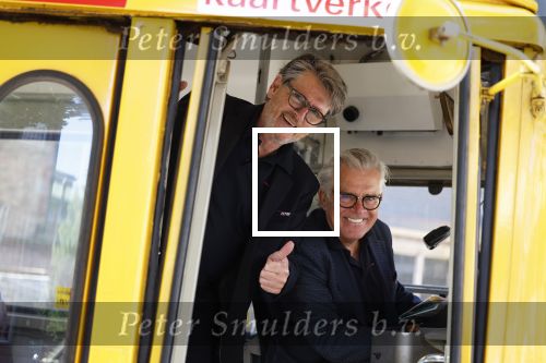 Den Haag 2 juli 2023
Erik de Zwart en vriiend/collega Paul v d Lugt rijden op een tram in Den haag