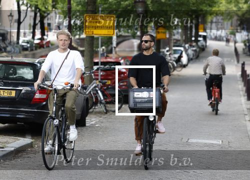 Amsterdam 12 juli 2023
freek bartels en Michael Muyderman op de fiets in het centrum van Amsterdam.