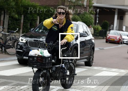 Amsterdam 24 juli 2023
Jordy Huisman van Kris Kroos Amsterdam op zijn electrische fiets