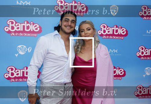 Amsterdam 18 juli 2023
Premiere Barbie in Tuschinski. Kelly Heruer met vriend Jethro Galung
