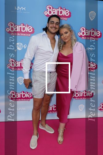 Amsterdam 18 juli 2023
Premiere Barbie in Tuschinski. Kelly Heruer met vriend Jethro Galung