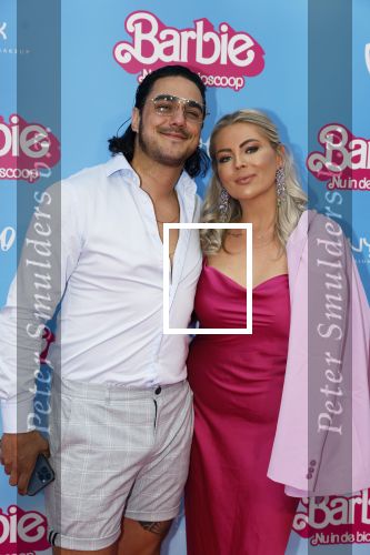 Amsterdam 18 juli 2023
Premiere Barbie in Tuschinski. Kelly Heruer met vriend Jethro Galung