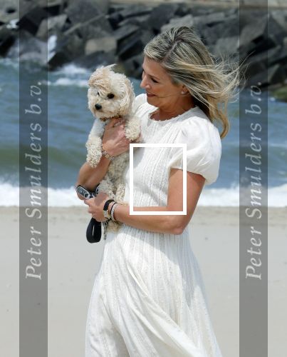 Den haag 30 juni 2023
Fotosessie op het strand Koning Willem Alexander, koningin Maxima en prinses Ariane, Prinses  Amalia en Prinses Alexia poseren tijdens de fotosessie op het strand met hond mambo.