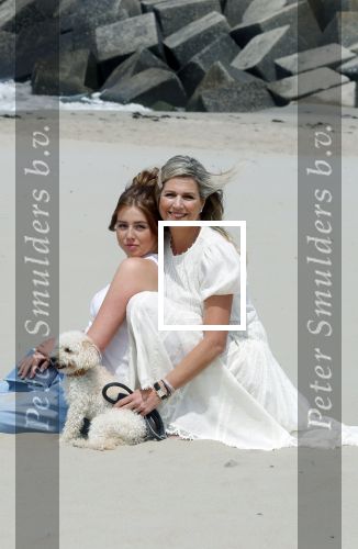 Den haag 30 juni 2023
Fotosessie op het strand Koning Willem Alexander, koningin Maxima en prinses Ariane, Prinses  Amalia en Prinses Alexia poseren tijdens de fotosessie op het strand met hond mambo.