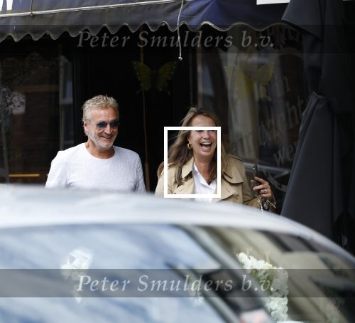 Naarden, 17 juli 2023
Linda de Mol samen met  Erland Galjaard