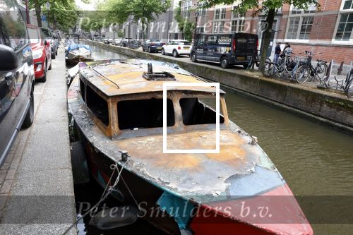 Amsterdam 4 juli 2023
De boot van mauel Broekman uitgebrand in de grachten van Amsterdam.