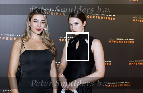 Amsterdam 19 juli 2023
Premiere Oppenheimer in Pathe Arena.
Mariella Kaveo en Delphin Metsers (rechts)