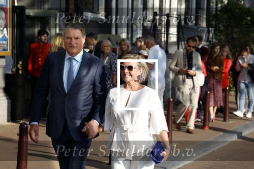 Amsterdam 6 juli 2023
Amsterdamse premiere in carre van musical Les Miserables.
Mariska v Kolck met vriend