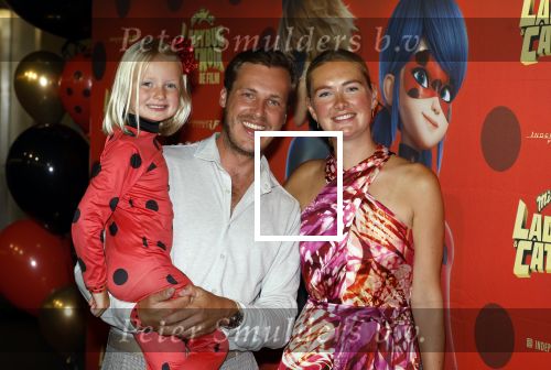 Amsterdam 25 juni 2023
Premiere Ladybug Catnoir in Pathe Arena.
Maxime Meiland en Leroy Molkenboer met dochter Claire