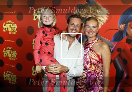 Amsterdam 25 juni 2023
Premiere Ladybug Catnoir in Pathe Arena.
Maxime Meiland en Leroy Molkenboer met dochter Claire