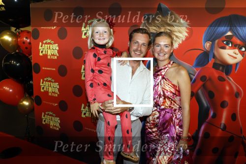 Amsterdam 25 juni 2023
Premiere Ladybug Catnoir in Pathe Arena.
Maxime Meiland en Leroy Molkenboer met dochter Claire