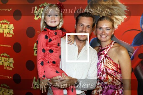 Amsterdam 25 juni 2023
Premiere Ladybug Catnoir in Pathe Arena.
Maxime Meiland en Leroy Molkenboer met dochter Claire