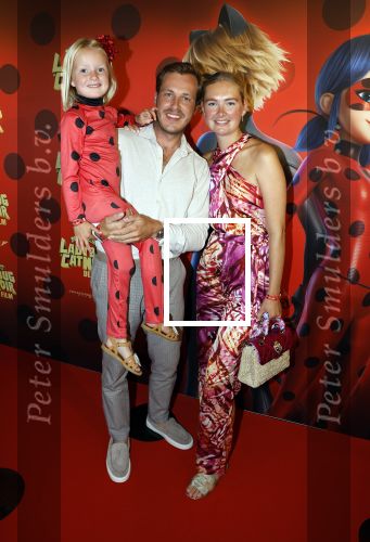 Amsterdam 25 juni 2023
Premiere Ladybug Catnoir in Pathe Arena.
Maxime Meiland en Leroy Molkenboer met dochter Claire