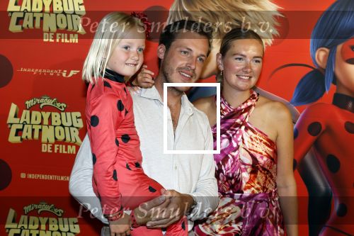 Amsterdam 25 juni 2023
Premiere Ladybug Catnoir in Pathe Arena.
Maxime Meiland en Leroy Molkenboer met dochter Claire
