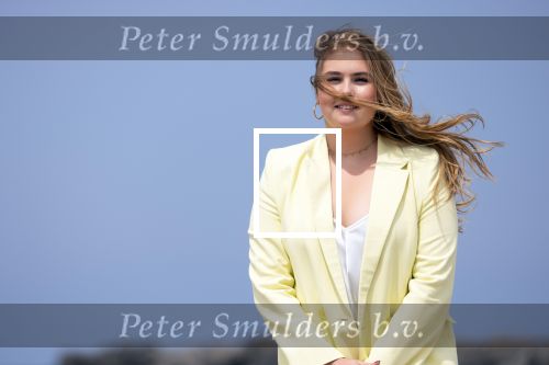 Den haag 30 juni 2023
Fotosessie op het strand Koning Willem Alexander, koningin Maxima en prinses Ariane, Prinses  Amalia en Prinses Alexia poseren tijdens de fotosessie op het strand met hond mambo.