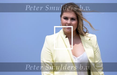 Den haag 30 juni 2023
Fotosessie op het strand Koning Willem Alexander, koningin Maxima en prinses Ariane, Prinses  Amalia en Prinses Alexia poseren tijdens de fotosessie op het strand met hond mambo.