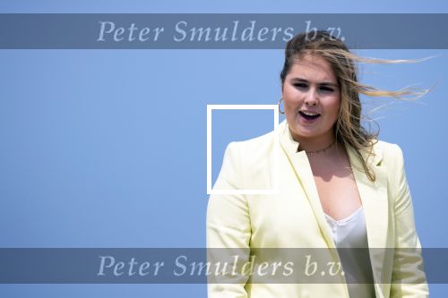 Den haag 30 juni 2023
Fotosessie op het strand Koning Willem Alexander, koningin Maxima en prinses Ariane, Prinses  Amalia en Prinses Alexia poseren tijdens de fotosessie op het strand met hond mambo.