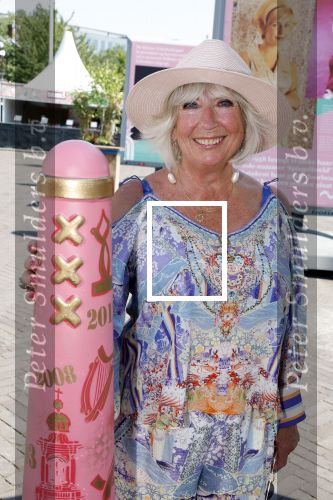 Amsterdam 8 juli 2023
Willeke Alberti krijgt uit handen van Nicolette v Dam een roze amsterdammertje als beloning voor haar prachtige carriere.  Uitreiking was op de Amsterdamse zomer.