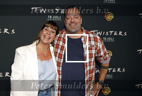 Hilversum 16 juli 2024
Premiere Twisters in bioscoop in Hilversum. Arjan Kleton met partner