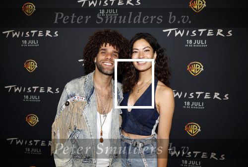 Hilversum 16 juli 2024
Premiere Twisters in bioscoop in Hilversum. Jermaine Fleur met partner