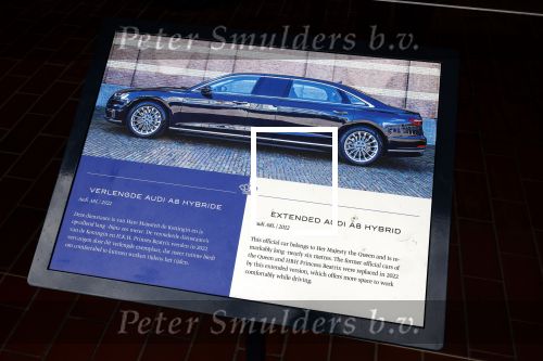 Den Haag 16 juli 2024
Binnen kijken in paleis Noordeinde en de koninklijke stallen die weer open gaan voor publiek . Verlengede audi A8 Koningin Maxima