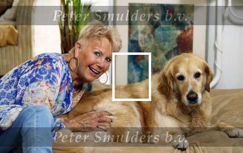 Naarden 12 juli 2024
Loeki Knol thuis met haar hond.