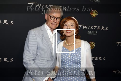 Hilversum 16 juli 2024
Premiere Twisters in bioscoop in Hilversum. Marijke Helwegen met man