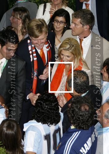 Frankfurt 21 juni 2006
Nederland tegen Argentinie tijdens de wk 2006 in duitsland.
Diego Maradona ontmoet Prinses Maxima en Prins Willem Alexander.
Peter Smulders bv