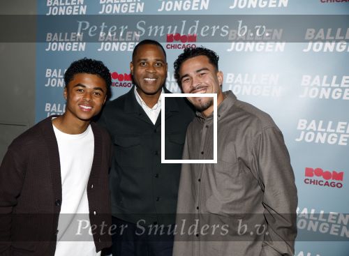 Amsterdam 27 maart 2024
Boekpresentatie Nino Wilkes in boom boom Chicago. Shane Kluivert met Patrick Kluivert en Quincy Kluivert