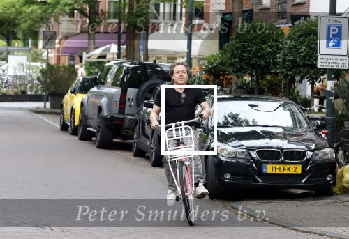 Amsterdam 18 juli 2025
Kunstenaar Bram Reijnders op de fiets in Amsterdam zuid.
