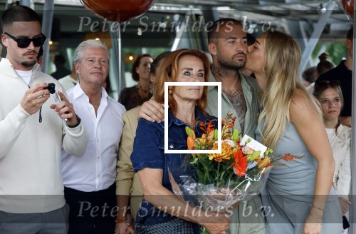 Amsterdam 13 juli 2025
Presentatie boek Dave Roelvink bij restaurant de Bosbaan . Aanwezig oa zijn vriendin Marijn Kuipers vader Dries Roelvink Honoria Roelvink Donny Roelvink en zijn moeder Lucienne Kenter.