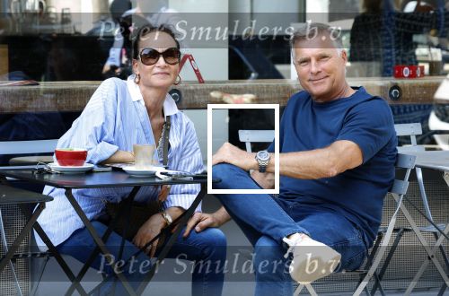 Amsterdam 12 juli 2025
Hens Bagijn met zijn vrouw op terras in Amsterdam zuid